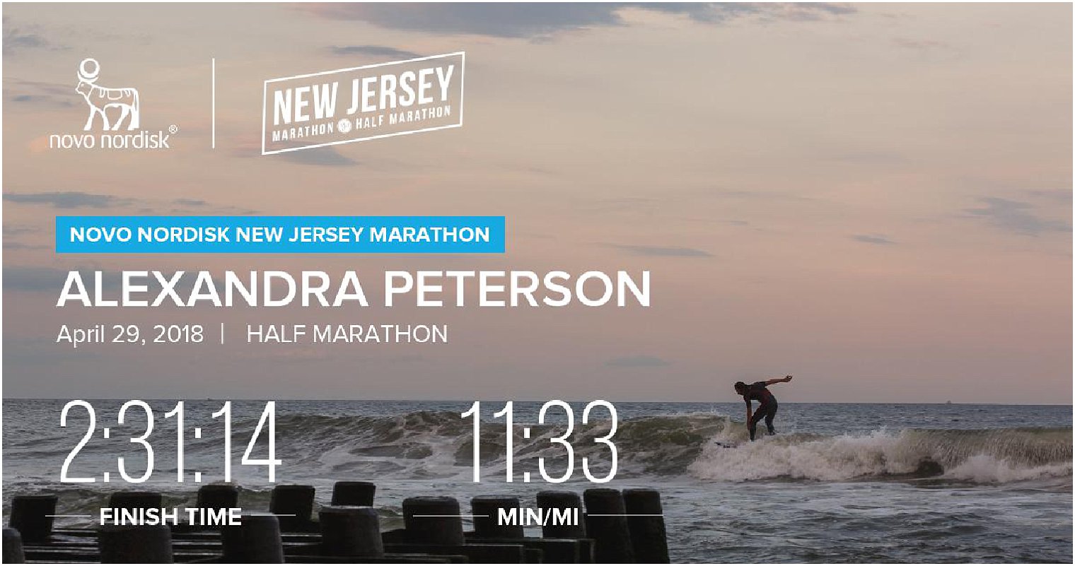 NJ Half Marathon 2018 Certificate